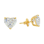 Heart Shape Diamond Stud Earrings 4 Ct  71386