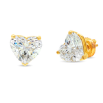 Heart Shape Diamond Stud Earrings 4 Ct  71386