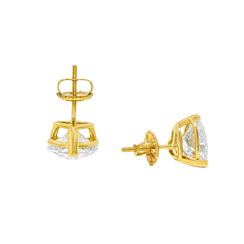 Heart Shape Diamond Stud Earrings 4 Ct  71386