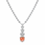 Heart Cascade Diamond Lariat Necklace 71630