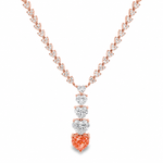 Heart Cascade Diamond Lariat Necklace 71630