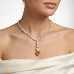 Heart Cascade Diamond Lariat Necklace 71630