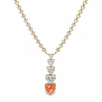 Heart Cascade Diamond Lariat Necklace 71630