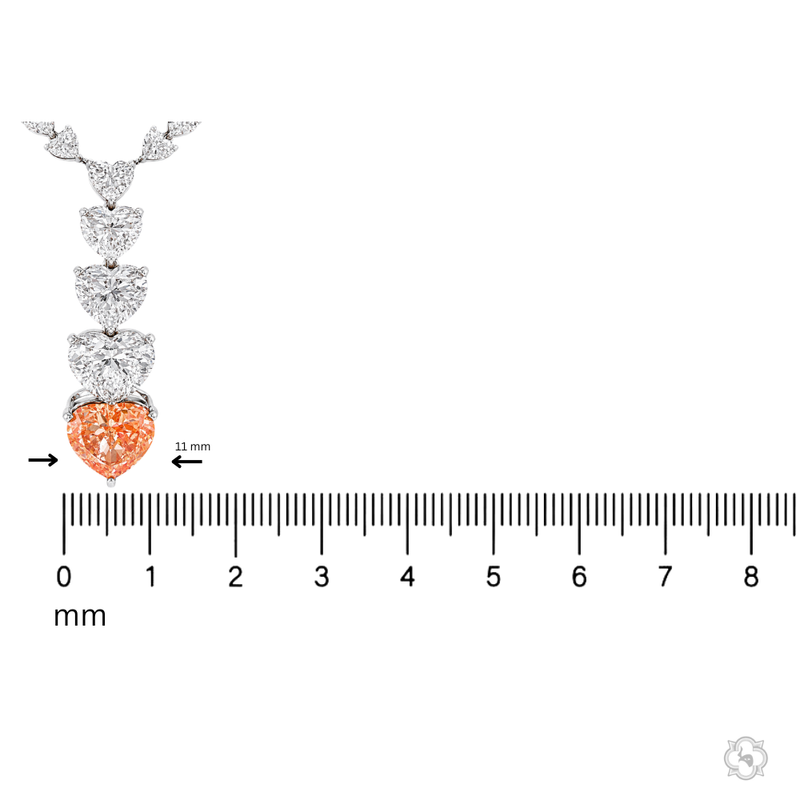 Heart Cascade Diamond Lariat Necklace 71630