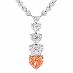 Heart Cascade Diamond Lariat Necklace 71630