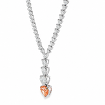 Heart Cascade Diamond Lariat Necklace 71630