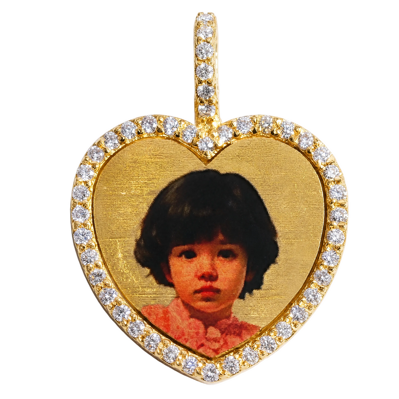 Heart Diamond Photo Pendant 20mm 71425