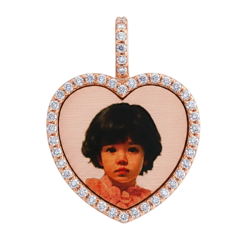 Heart Diamond Photo Pendant 20mm 71425