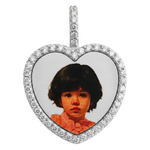 Heart Diamond Photo Pendant 20mm 71425