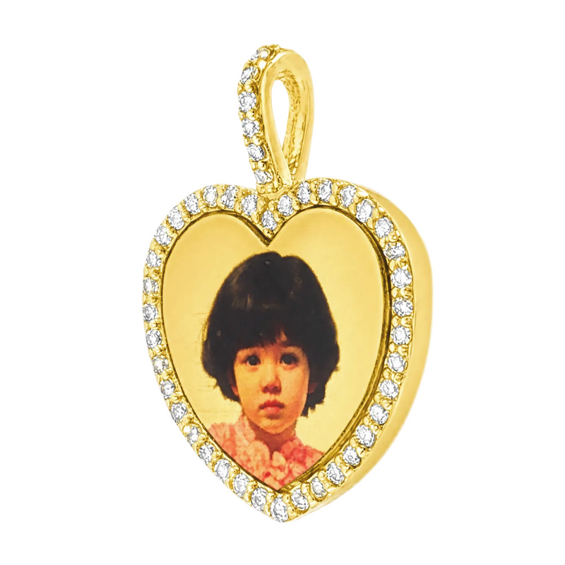 Heart Diamond Photo Pendant 20mm 71425