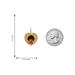 Heart Diamond Photo Pendant 20mm 71425