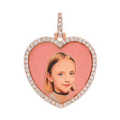 Heart Diamond Photo Pendant 25mm 71426
