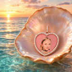 Heart Diamond Photo Pendant 25mm 71426