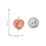 Heart Diamond Photo Pendant 25mm 71426