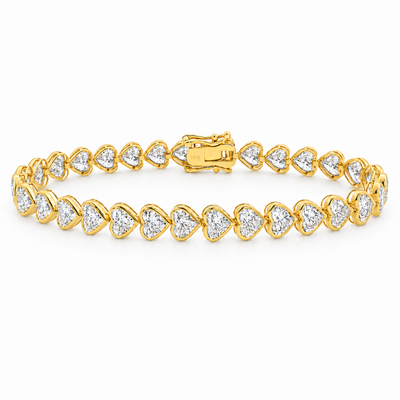 Heart Shape Diamond Tennis Bracelet 71809