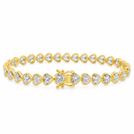 Heart Shape Diamond Tennis Bracelet 71809