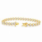 Heart Shape Diamond Tennis Bracelet 71809