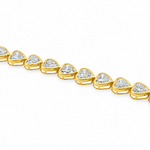 Heart Shape Diamond Tennis Bracelet 71809