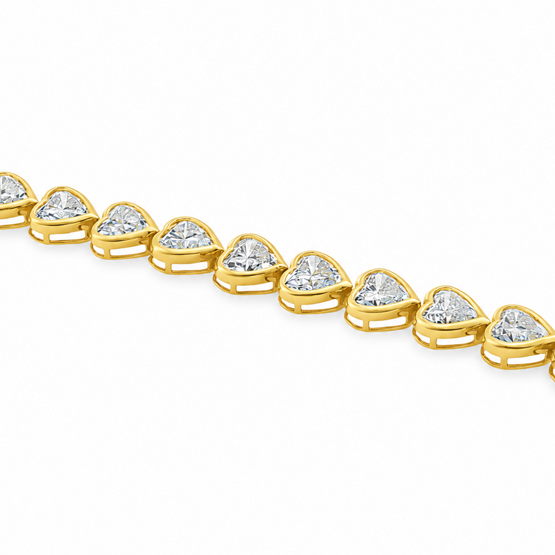 Heart Shape Diamond Tennis Bracelet 71809