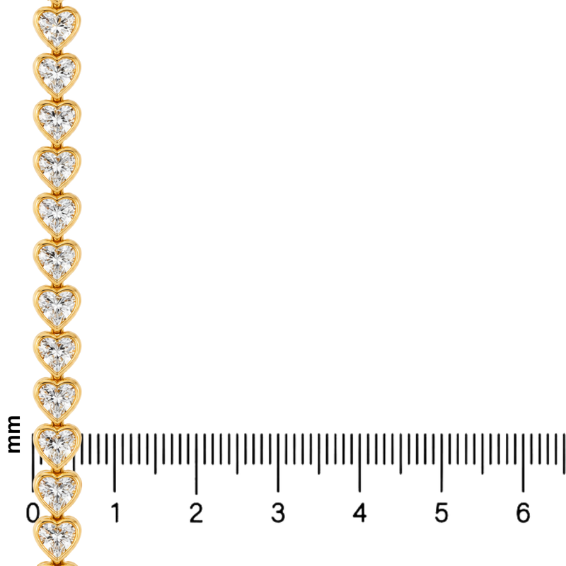 Heart Shape Diamond Tennis Bracelet 71809
