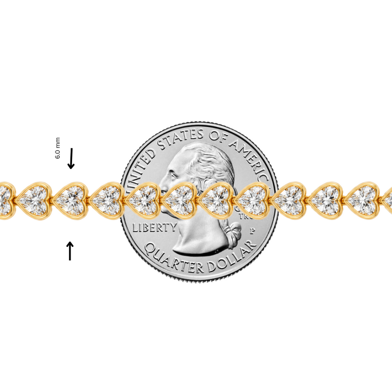 Heart Shape Diamond Tennis Bracelet 71809
