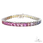 Helga Rainbow Sapphire Princess Cut Bracelet 66890 - Image 1