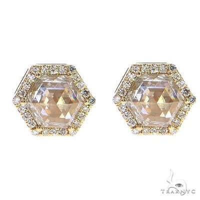 Hexagon Diamond Earrings 68643 - Image 1