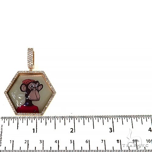 14K Gold Hexagon Diamond Photo Pendant, photo 5 of 6