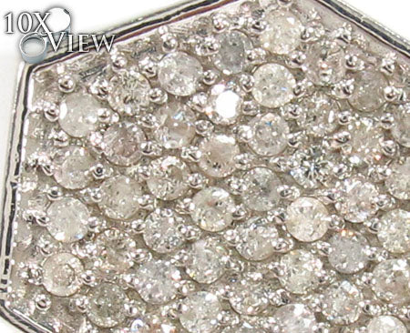 Hexagon Silver Diamond Ring, photo 3 of 7