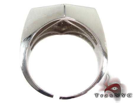 Hexagon Silver Diamond Ring 28060 - Image 6