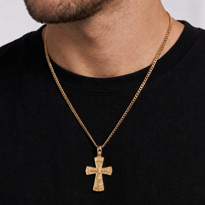 Holy Gold Cross Crucifix 43348