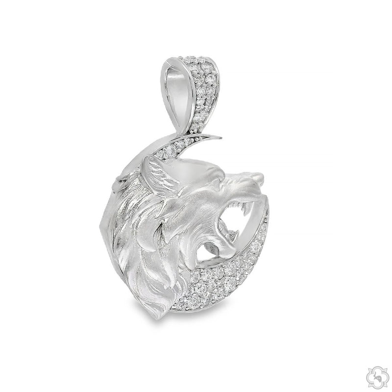 Howling Wolf Diamond Pendant 70645 - Image 2