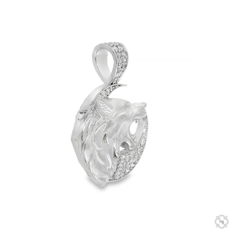 Howling Wolf Diamond Pendant 70645 - Image 3