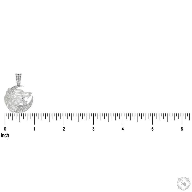 Howling Wolf Diamond Pendant 70645 - Image 6
