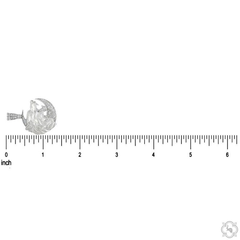 Howling Wolf Diamond Pendant 70645 - Image 7