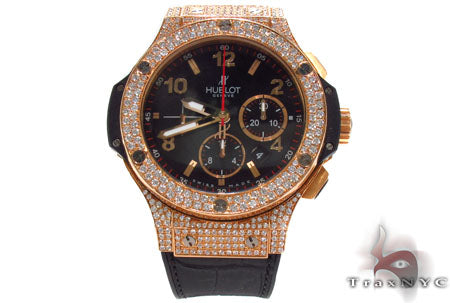 Hublot Rose Color Stainless Steel Diamond Watch 31444 - Image 2
