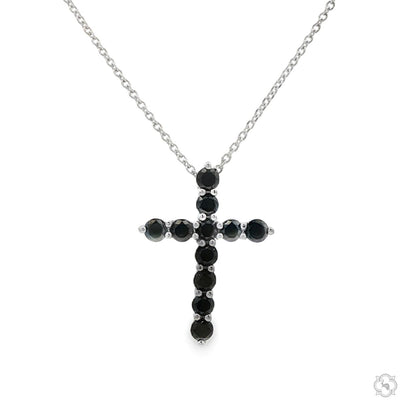 Black Diamond Cross Pendant Set 70899