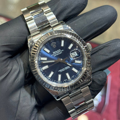 2014 Rolex Datejust 41mm | Stainless Steel | Blue Stick Dial | REF: 116334
