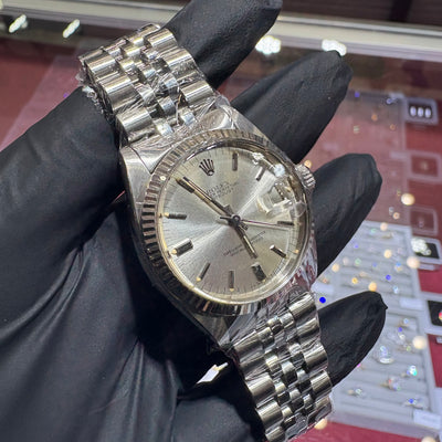 Rolex Datejust 31mm Silver Stick Dial Fluted Bezel Stainless Steel | Pre-Owned 71196