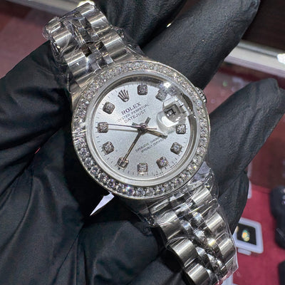 Rolex DateJust 26mm | Stainless Steel | Silver Diamond Dial | 6917