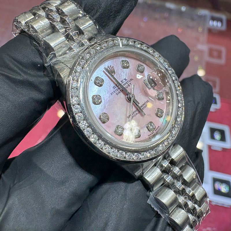 Rolex DateJust 26mm | Oystersteel | Pearl Diamond Dial | "Pink MOP Diamond"