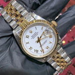 Rolex DateJust 31mm | Two Tone Yellow Gold | "White Roman" | 68273