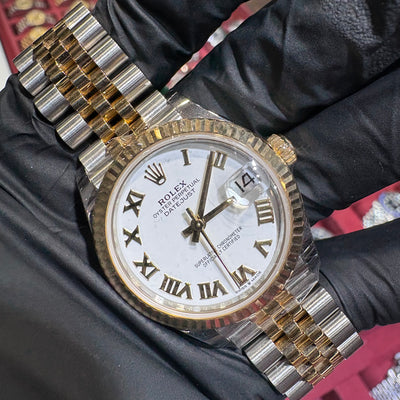 2025 Rolex DateJust 31mm | Two Tone Gold | White Roman Dial | 278273