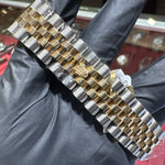 Rolex DateJust 36mm | Two Tone Gold | Champagne Stick Dial | 116233