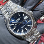 2021 Rolex DateJust 41mm | Stainless Steel | Blue Stick Dial | 126334