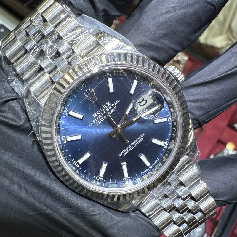 2020 Rolex DateJust 41mm | Stainless Steel || Blue Stick Dial | 126334