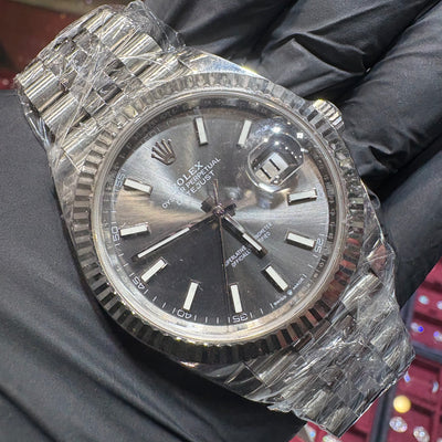 2021 Rolex DateJust 41mm | Stainless Steel | Silver Stick Dial | 126334