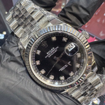 2017 Rolex DateJust 41mm | Oystersteel | Black Diamond Dial | 126334