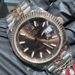 Rolex DateJust 41mm | Two Tone Everose Gold | Chocolate Stick Dial | 126331