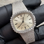 Vintage Rolex Precision 22mm | 18K White Gold | Silver Stick Dial | Diamond Bezel 71416